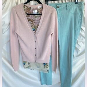 CAbi #3357 Pink Cardigan Sweater